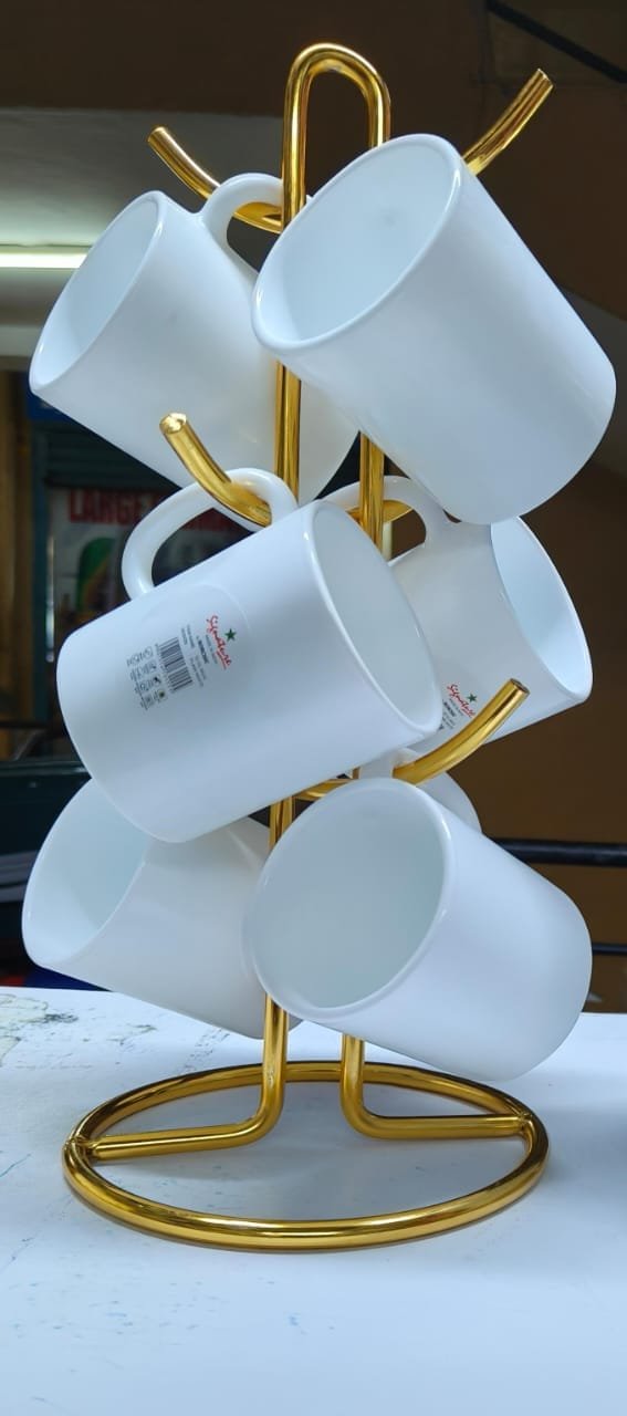 Signature 6 Pcs 32 Cl White maziwa Mugs(Cups)