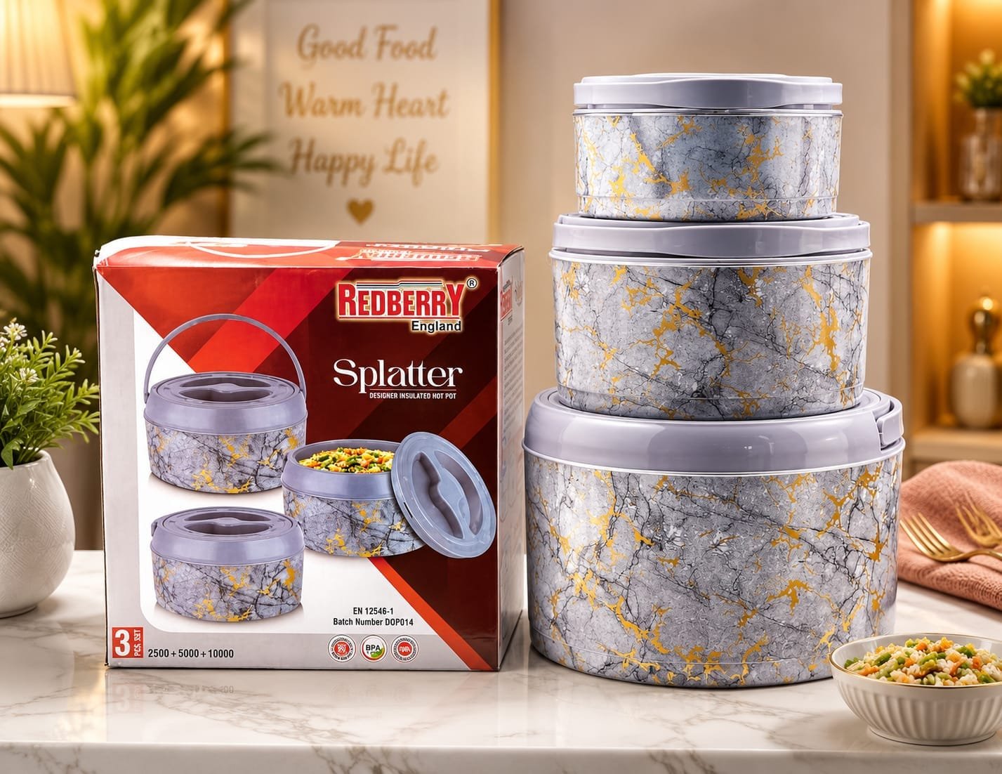 Set of 4 leather lite Hotpots