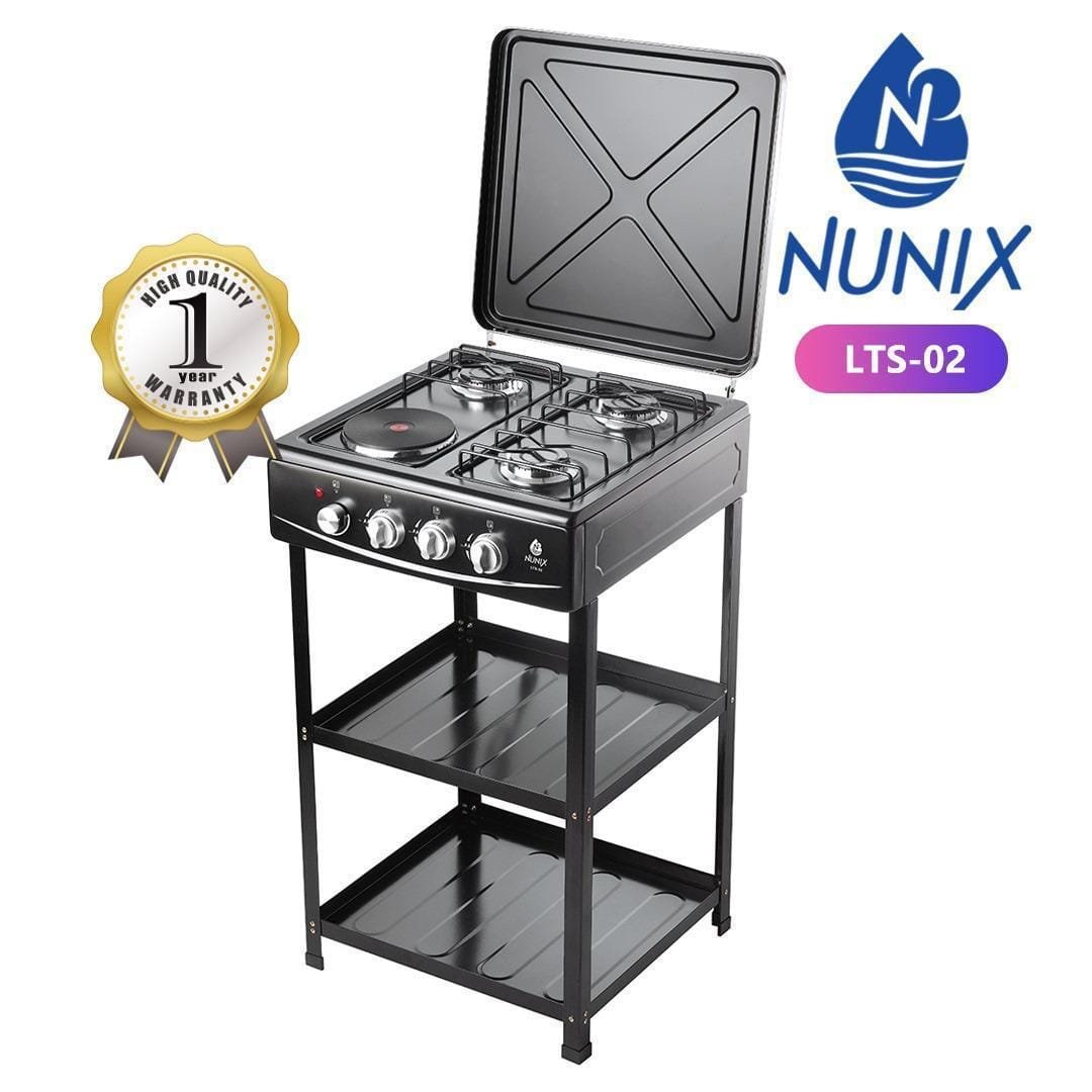 Nunix Standing Cooker with Shelves LTS02 3G+1E